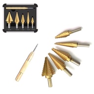 Inch Pagoda Drill Set Triangular Shank High Speed Steel Titanium-Plated Hole Saw 6pcs Set Reaming Ho