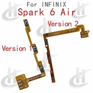 For Infinix Spark 6 Air KE6 Power Volume Side Button Flex Cable on off volume up and down on the sid