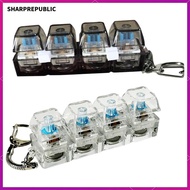 [Sharprepublic] Keyboard Fidget Clicker Toy Keychain Decompression Button Finger Clicker Toy
