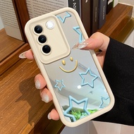 Hp Casing For VIVO V27 5G VIVO V27 Pro 5G S16 Pro 5G VIVO V27E 5G S16E 5G T2 4G Case Cute Smile Star