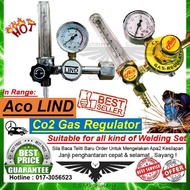 💥 CO2  MIG/MAG  Welding Gas Flow 38.meter Pressure Flow Regulator (GOLD) , kepala meter welding gas