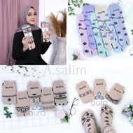 Aura patterned toe socks, muslimah colored 2 finger socks
