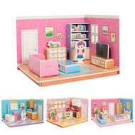 3D Puzzle Toy 3D House Room Shops Model Puzzle Toys Kids Handmade DIY Assembling Educational Toys
