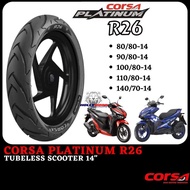 CORSA R26 TYRE TAYAR SCOOTER 80/80-14 90/80-14 100/80-14 110/80-14 140/70-14 TUBELESS