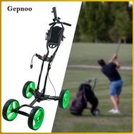 Gepnoo Golf Cart Folding Golfing Cart 4 Wheeled Golf Push Cart Professional Portable Aluminum Alloy 