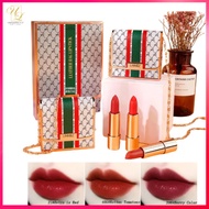 3 Lipstick In 1 Chain Bag Set Lip Matte Lipstick Waterproof Tahan Lama Lipmatte Liptint Waterproof L