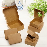 Wholesale 50pcs/lot Natural Brown Kraft Paper Packaging Box Cajas De Carton Box Soap Packaging Box Wedding Favors Candy Gift Box