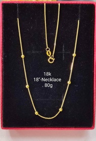 COD SALE SALE SALE Cheapest Store Direct Supplier Pawnable Gold Necklace for Women Beaded Chain 18k