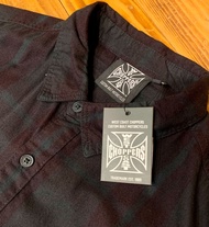 เสื้อเชิ้ตลายสก็อตแบรนด์ West Coast Choppers รุ่น RIGID - GREEN/BLACK ของแท้ 100% นำเข้าจาก USA