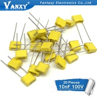 20PCS Correction Capacitor 10NF 103J 100V 5mm Polypropylene Safety Plastic Film Capacitor New origin
