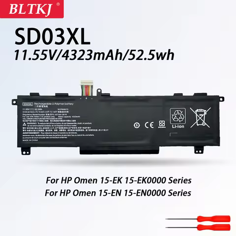 SD03XL For HP Omen 15 2020 15-ek0000 15-en0000 HSTNN-OB1R L84357-AC1 L84394-005 TPN-Q236 Q2 Laptop B