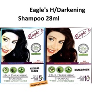UNIQUE  EAGLE HAIR DARKENING SHAMPOO WITH CONDITIONER BROWN  NO AMMONIA