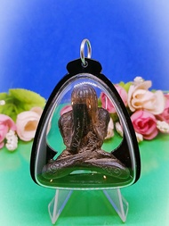 大名鼎鼎专制必打佛名師大马僧王督拉惹銮菩孔非常精美掩面佛(又称拍必打佛)(请参阅以下英语版本关于大马僧王及这必打佛简介)已包好非常古典棕色防水壳Super Famous Magic Phra Pidt