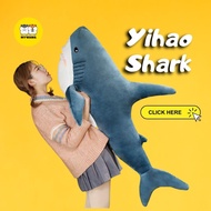 100cm Yihao Shark Toy Birthday Soft Stuffed Plush Pillow Bolster Bantal Peluk Ikan Jerung ikea Patun