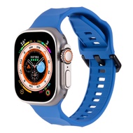 Sport ซิลิโคน สายนาฬิกา For apple watch ultra 49mm series 8 7 6 5 SE 41mm 45mm 42mm 44mm 38mm 40mm สาย นาฬิกา สมาร์ทวอทช์ สายนาฬิกาข้อมือสำหรับ
