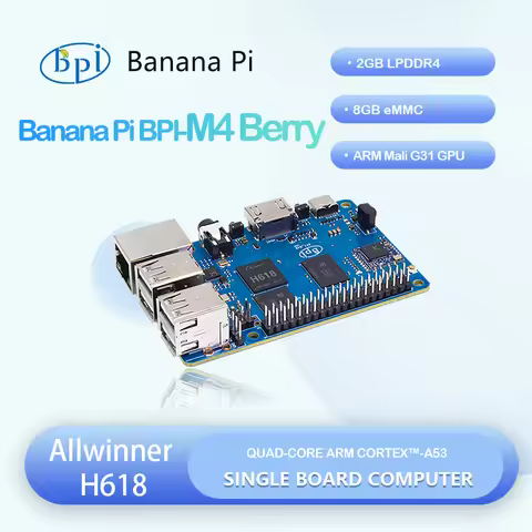 Banana Pi BPI-M4 Berry Allwinner H618 Quad-core ARM Cortex™-A53 2G LPDDR4 RAM 8G eMMC WIFI & Bluetoo