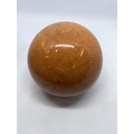 D3307 Natural Crystal Raw Ore/Sunstone Ball Rich Orange Color Diameter Approximately: 63.3mm Weight 