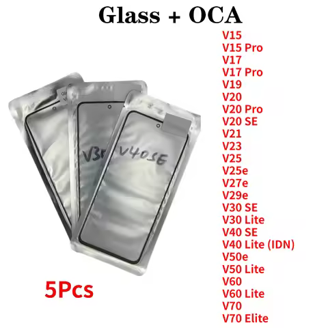 5Pcs For Vivo V17 V19 V20 V21 V23 V25 V25e V27e V29e V30 V40 V50 V50e V60 V70 SE Lite Touch Screen F