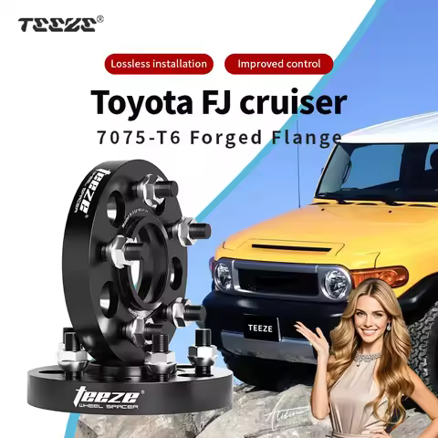 Teeze 2/4pcs 6x139.7 CB106.1mm M12x1.5 Hub Centric Black Forged Wheel Spacer For Toyota FJ Cruiser F