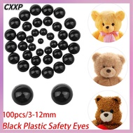 CXXP 100pcs Christmas Gift Plastic Plush toy Dolls Accessories Bears Felting Black Safety Eyes Animals Puppets making