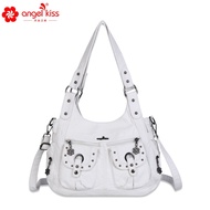 Angel Kiss Trendy Shoulder Bag with Rivets - Stylish and Versatile
