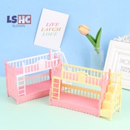 [LSHC] Dollhouse Bedroom Simulation Bunk Bed for 9-11inch Doll Playset Toy Random Color NEW