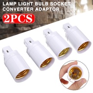 2Pcs G24 Male to E27 Female Socket Adapter Light Bulb Converter Lamp Holder for Halogen Downlight