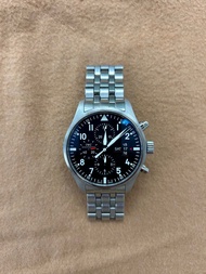 IWC Pilot’s (3777-01) Chronograph 43mm 自動錶，鋼帶，購自IWC香港2015, 原裝錶盒、保用證、有單、錶帶格數全齊。