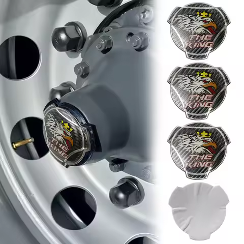 4pcs Griffin The King Logo Aluminum Decal For Scania Truck Tire Rim Car Wheel Center Caps Badge Embl