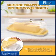NEW Butter Dish With Lid Butter Keeper Farmhouse Plastic Butter Container With Butter Knife Rectangular Cheese Dessert