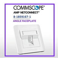 Commscope AMP Single/1Port /1Gang Angle Faceplate /Commscope RJ45 CAT6 Jack/ Cat6 Keystone