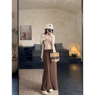[Echo Chic] Irregular Classy Long-Sleeved Suit Casual Cardigan Jacket Lazy Camisole Autumn Skirt Thr