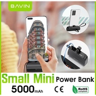 Bavin PC012/PC013 5000mAh Mini Fast Charging Power Bank with Built-in Cable & Type-C iPh Port Capsul