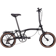 HACHIKO Hachiko T9 Chromoly Steel Trifold Bicycle | 16" | 9-Spd | Black | Collectors