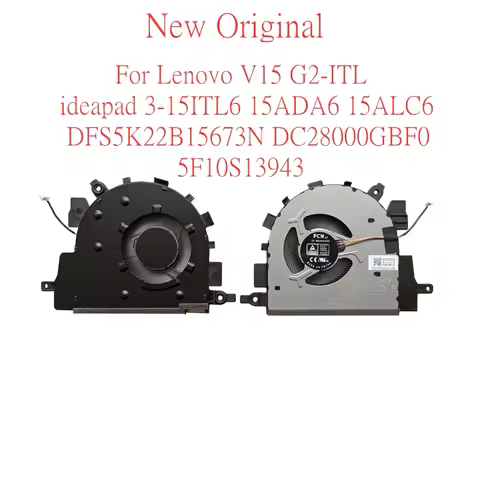 New Original Laptop CPU Cooling Fan For Lenovo V15 G2-ITL ideapad 3-15ITL6 15ADA6 15ALC6 DFS5K22B156