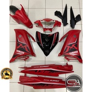 COVERSET BODYSET YAMAHA LC LC135 V2 V3 V4 V5 MERAH HITAM FULL MX KING STRIPE TANAM OEM – FREE EMBLEM