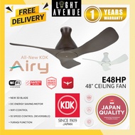 KDK Airy E48HP Ceiling Fan With Remote Control 3 Blade 48"