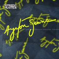 [S-Class Craftsmanship] Ayrton Senna Ayrton Senna F1 Racer Signature Sticker Body Windshield Decorat