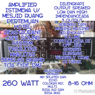 Amplifier istimiwir brand first class 8260  260watt sekelas dengan branded Toa Yang harganya 6 juta-