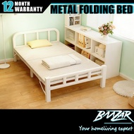 𝐁𝐌𝐙𝐀𝐑 𝙄𝙣 𝙎𝙩𝙤𝙘𝙠 Foldable Bed Frame Thickened No Assembly Single Bed With Mattress Portable Sturdy