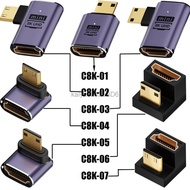 HDMI Female C8K-01Straight Head/- C8K-07 To Mini Micro With Light Support 8K High-definition Adapter