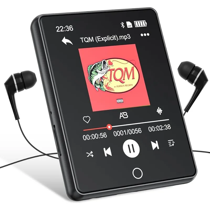เครื่องเล่น MP3บลูทูธ5.0 32GB เครื่องเล่น MP3สำหรับเด็กพร้อมหูฟังเครื่องเล่นเพลงหน้าจอสัมผัสขนาด2.8นิ้วพร้อมลำโพง MP4กีฬา