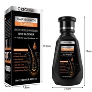 Hair Growth Essential Oil Biotin Cold-Pressed DHT Blocker and Hair Growth Shampoo Anti-Hair Loss Con