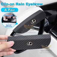 2Pcs/Set Clip-on Carbon Fiber Rearview Mirror Universal Rearview Mirror Side Mirror Rain Eyebrow for