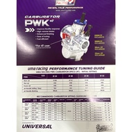 Uma Racing Carburetor Kaburetor Uma 4T PWK24mm / 28mm / 30mm / 32mm / 34mm / 36MM pwk power jet