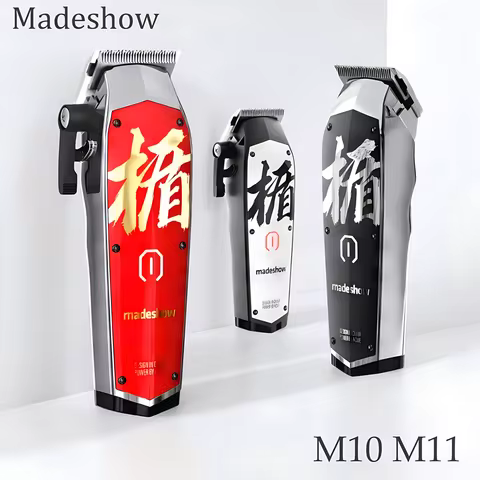 Madeshow M10 M11 Professional Men Hair Clippers, 7000-7200RPM, Titanium Ceramic Blade, Barber Salon 