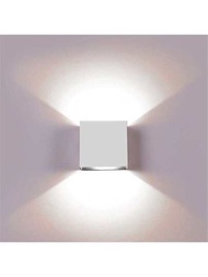 1入組寒冷燈LED立方體外部鋁壁燈現代燈可調節戶外室內牆壁燈燈上下