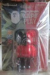 日版 BE@RBRICK BAPE PLAY WGM 100% 庫伯力克熊 迷彩鯊魚 紅 APE 400% 1000%