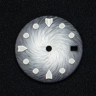 28.5mm Green Luminous Sterile Black Watch Dial Fit NH34 NH35 NH35A Movement Fit 3 OClock Crown 3.8 O