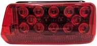 EZ Loader Boat Trailer Left Tail Light LED 7.5"" x 3.5"" 250-032133, Red